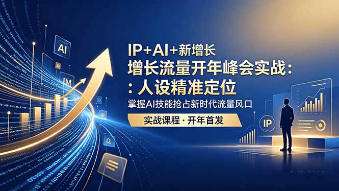 IP+AI+新增长 流量开年 峰会实战：人设精准定位 掌握AI技能抢占新时代流量风口-资源宝库
