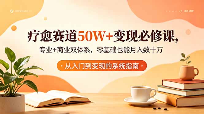 疗愈赛道50W+变现必修课，专业+商业双体系，零基础也能月入数十万-资源宝库