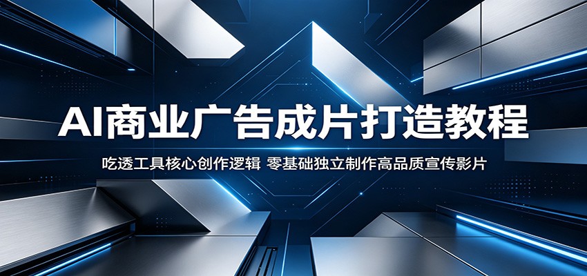 AI商业广告成片打造教程：吃透工具核心创作逻辑，零基础独立制作高品质宣传影片-资源宝库