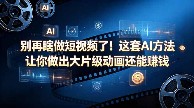 别再瞎做短视频了！这套 AI 方法让你做出大片级动画还能赚钱【原创双语字幕】-资源宝库