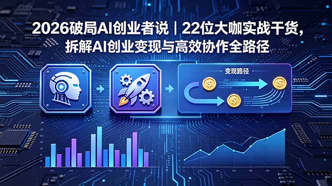 2026 破局 AI 创业者说|22 位大咖实战干货,拆解 AI 创业变现与高效协作全路径-资源宝库