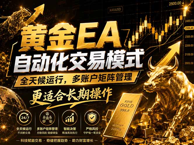 黄金EA量化：多窗口矩阵稳定运行，系统自动执行，收益空间持续放大-资源宝库