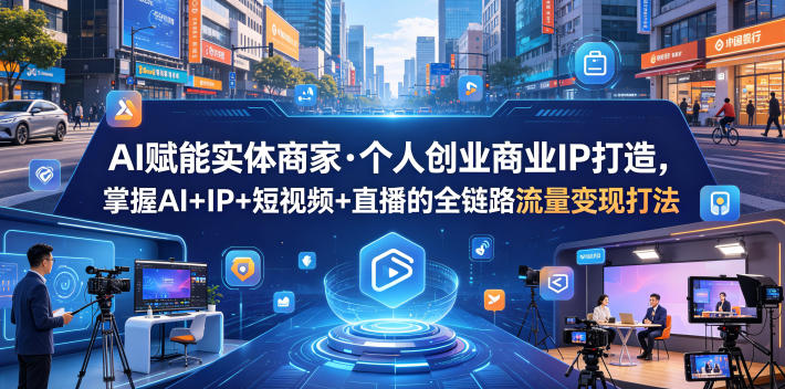 AI赋能实体商家·个人创业商业IP打造,掌握AI+IP+短视频+直播的全链路流量变现打法-资源宝库