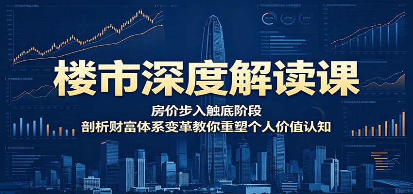 楼市深度解读课：房价步入触底阶段，剖析财富体系变革教你重塑个人价值认知-资源宝库