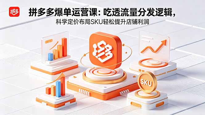 拼多多爆单运营实战课:吃透流量分发逻辑,科学定价布局SKU轻松提升店铺利润-资源宝库