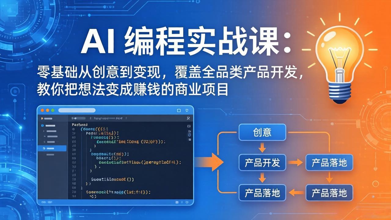 AI编程实战课-第三期-5月19更新：零基础从创意到变现，覆盖全品类产品开发，把想法变成赚钱项目-资源宝库