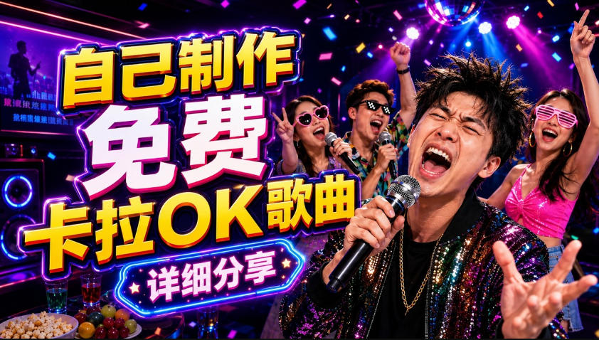 零基础AI制作免费卡拉OK视频教程,从歌曲生成、音轨分离到字幕制作、视频导出,手把手教学-资源宝库