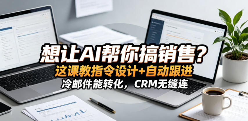 想让AI帮你搞销售？这课教指令设计+自动跟进，冷邮件能转化，CRM无缝连！【原创双语字幕】-资源宝库