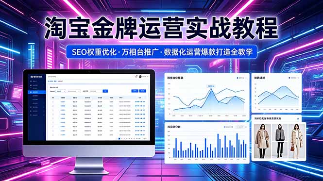 2026 淘宝金牌运营实战教程，SEO权重优化万相台推广，数据化运营爆款打造全教学-资源宝库