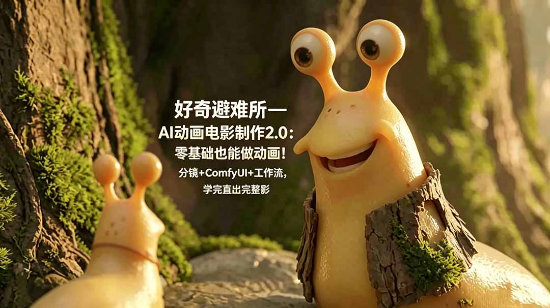 好奇避难所—AI动画电影制作2.0：零基础也能做动画！分镜+ComfyUI+工作流，学完直出完整影片-资源宝库