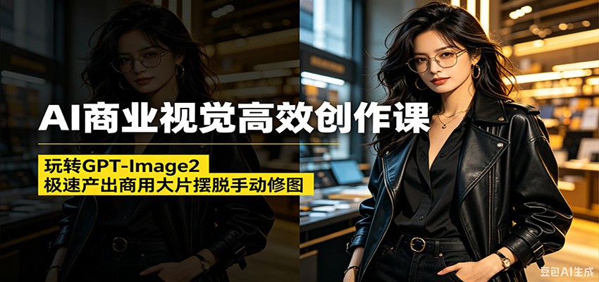 AI商业视觉高效创作课：玩转GPT-Image2，极速产出商用大片摆脱手动修图(更新)-资源宝库