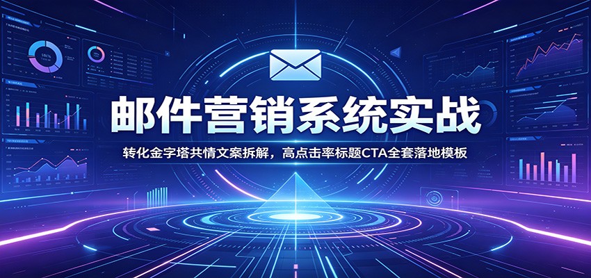 邮件营销系统实战：转化金字塔共情文案拆解，高点击率标题CTA全套落地模板-资源宝库