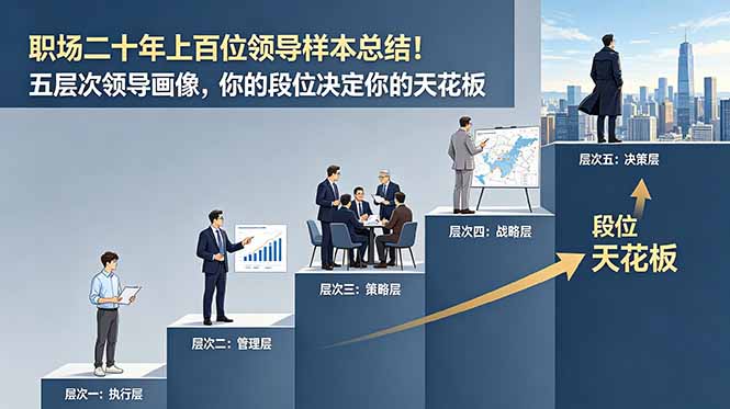 付费文章：职场二十年上百位领导样本总结！五层次领导画像，你的段位决定你的天花板-资源宝库