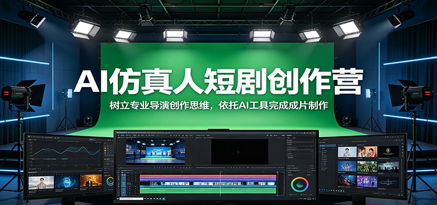 AI仿真人短剧创作营：树立专业导演创作思维，依托AI工具完成成片制作-资源宝库