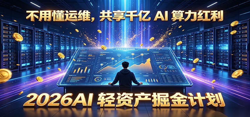 不用懂运维，共享千亿 AI 算力红利，2026AI 轻资产掘金计划-资源宝库