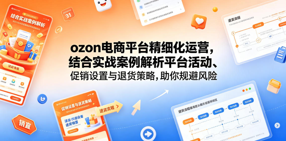 ozon电商平台精细化运营，结合实战案例解析平台活动、促销设置与退货策略，助你规避风险、提升销量-资源宝库