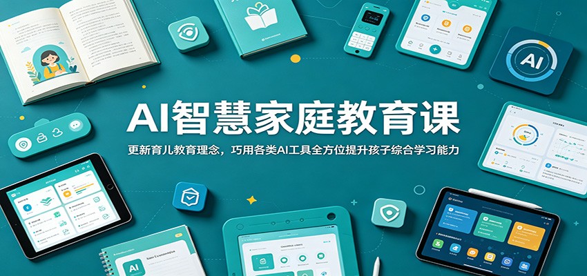 AI智慧家庭教育课：更新育儿教育理念，巧用各类AI工具全方位提升孩子综合学习能力-资源宝库