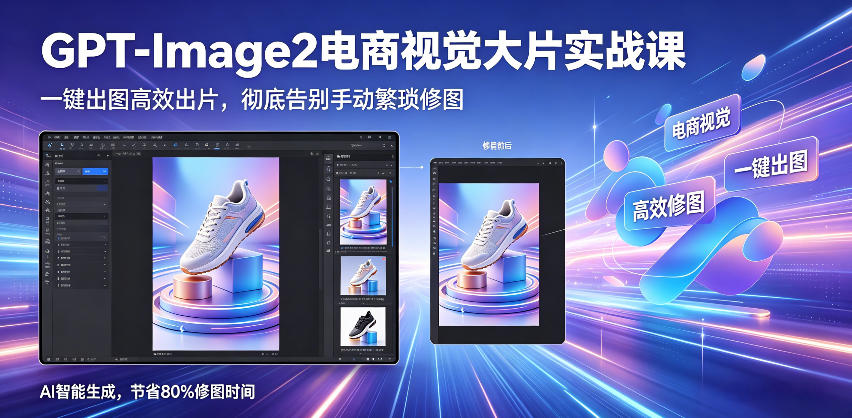 GPT-Image2电商视觉大片实战课，一键出图高效出片，彻底告别手动繁琐修图(更新)-资源宝库