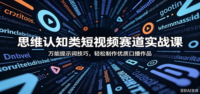 思维认知类短视频赛道实战课：万能提示词技巧，轻松制作优质口播作品-资源宝库