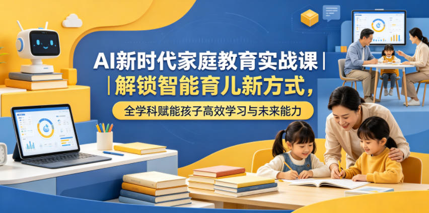 AI新时代家庭教育实战课｜解锁智能育儿新方式，全学科赋能孩子高效学习与未来能力-资源宝库