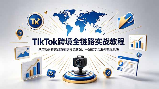 TikTok+独立站跨境基础全套教程，拆解平台盈利逻辑，新手从零跑通变现全流程-资源宝库