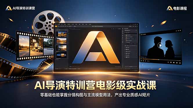 AI导演特训营电影级实战课，零基础也能掌握分镜构图与主流模型用法，产出专业质感AI短片-资源宝库