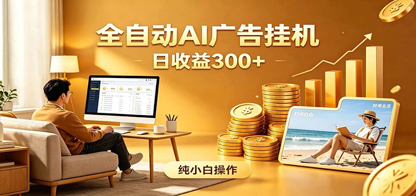 AI风口项目，全程解放双手，后台自动运行赚取收益，每天稳定收益300+-资源宝库