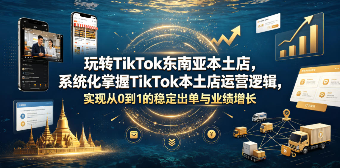 玩转TikTok东南亚本土店，系统化掌握TikTok本土店运营逻辑，实现从0到1的稳定出单与业绩增长-资源宝库