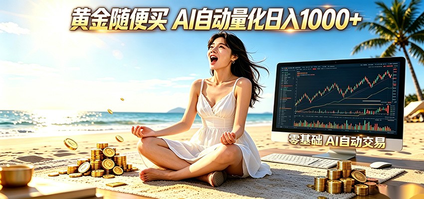 黄金随便买？AI自动外汇量化交易 在家当皇帝 日入1000+-资源宝库