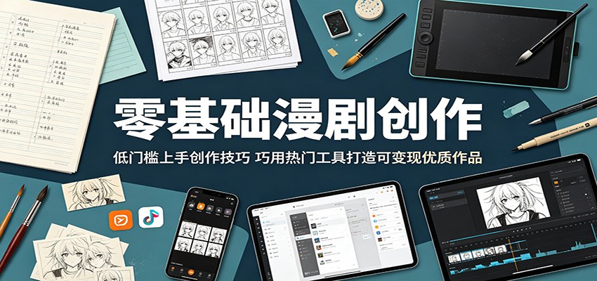 零基础漫剧创作：低门槛上手创作技巧，巧用热门工具打造可变现优质作品-资源宝库