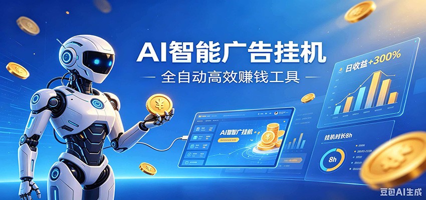 AI智能广告挂机，小白轻松上手，在家自动赚收益-资源宝库