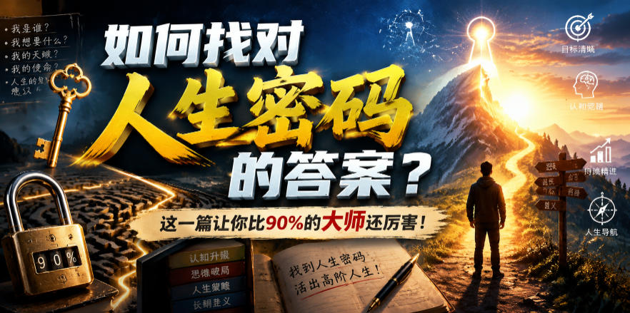 付费文章：如何找对人生密码的答案？这一篇让你比90%的大师还厉害！-资源宝库