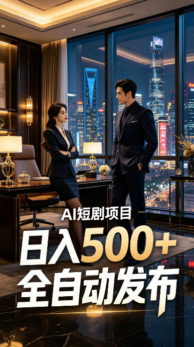 快手AI短剧自动发布，矩阵批量运营变现，轻资产副业项目，日入500+【揭秘】-资源宝库