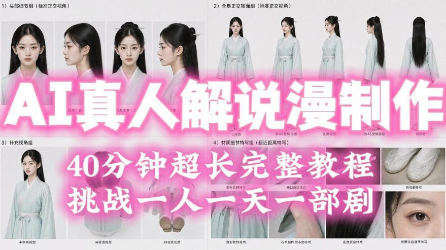 2026年AI真人解说漫剧自动批量化制作教程,40分钟超长完整,自动批量化制作,挑战一人一天一部剧!-资源宝库