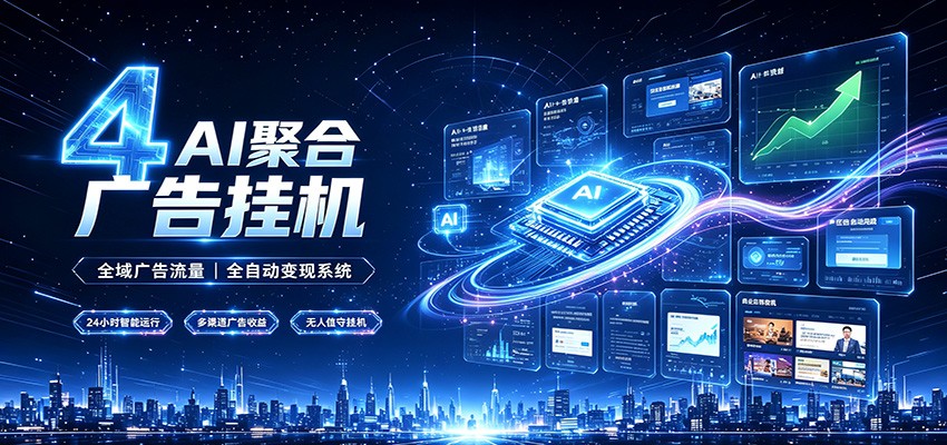 全域广告流量聚合，AI无人挂机稳赚佣金，打造长期稳定被动收入副业-资源宝库