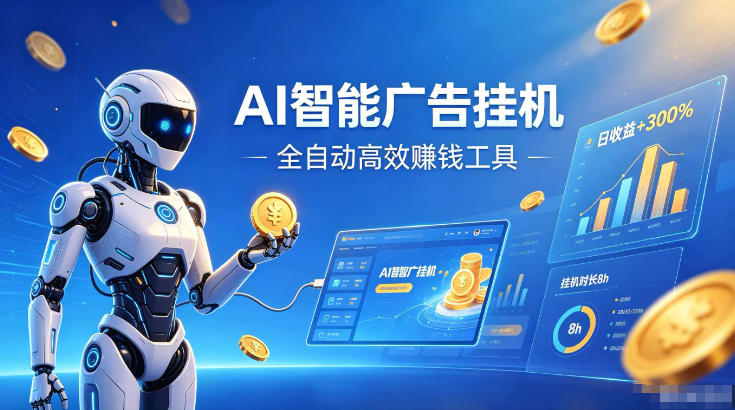 AI智能广告挂G，在家自动賺收益，全程无需人工操作、不用直播、不用拉人【揭秘】-资源宝库