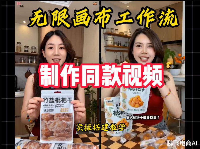 无限画布工作流一键复刻爆款带货视频,实操搭建,操作简单-资源宝库