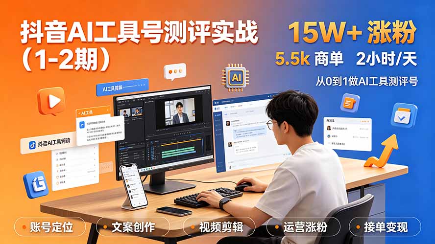 抖音AI工具号测评实战(1-2期-资源宝库