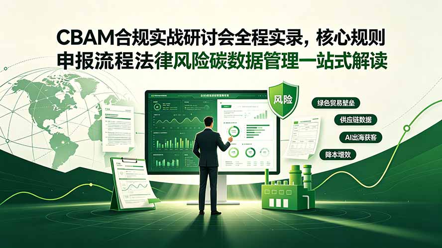 CBAM合规实战研讨会全程实录,核心规则申报流程法律风险碳数据管理一站式解读-资源宝库