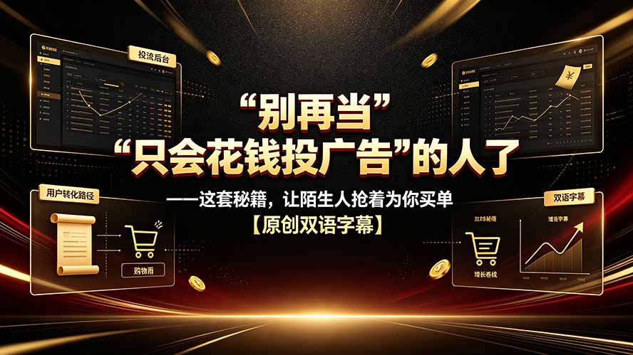 别再当“只会花钱投广告”的人了——这套秘籍，让陌生人抢着为你买单【原创双语字幕】-资源宝库