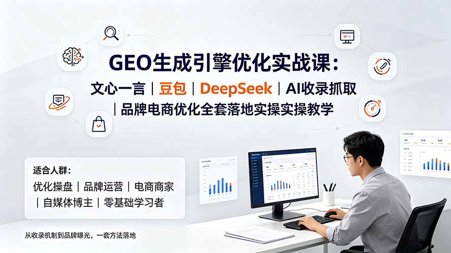 GEO生成引擎优化实战课:文心一言|豆包|DeepSeek|AI收录抓取|品牌电商优化全套落地实操教学-资源宝库