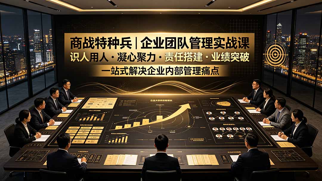 商战特种兵|企业团队管理实战课:识人用人|凝心聚力|责任搭建|业绩突破,一站式解决企业内部管理痛点-资源宝库