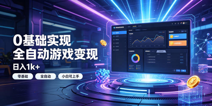 0基础实现全自动游戏变现，日入1k+，小白直接上手搞钱！【揭秘】-资源宝库