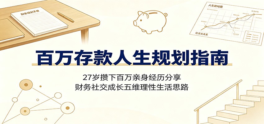 百万存款人生规划指南:27岁攒下百万亲身经历分享,财务社交成长五维理性生活思路-资源宝库