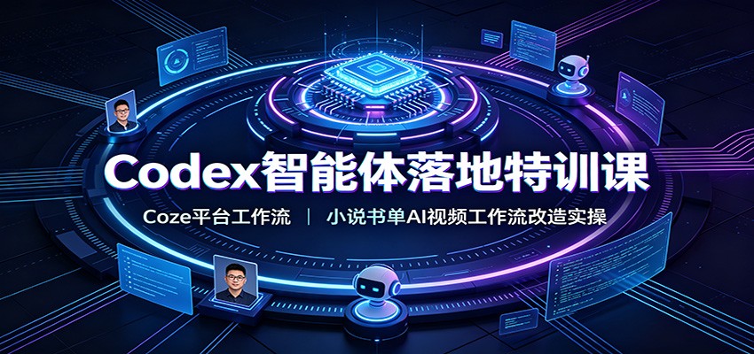 Codex智能体落地特训课：Coze平台工作流，小说书单AI视频工作流改造实操-资源宝库