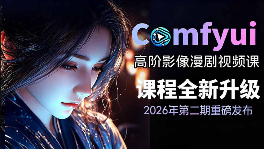 2026新版ComfyUI漫剧动画全流程实战课,0基础入门到进阶全流程动态漫,轻松实现流量变现-资源宝库