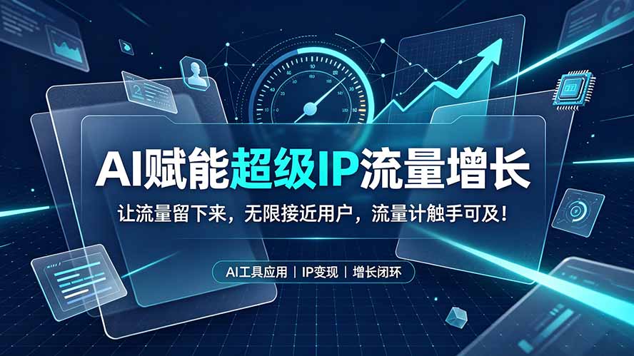 AI赋能超级IP流量增长:让流量留下来,无限接近用户,流量计触手可及!-资源宝库