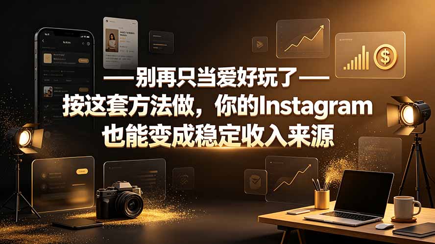 别再只当爱好玩了——按这套方法做，你的Instagram也能变成稳定收入来源-资源宝库