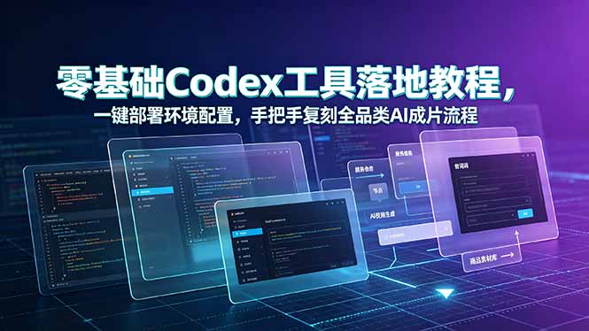 零基础Codex工具落地教程，一键部署环境配置，手把手复刻全品类AI成片流程-资源宝库