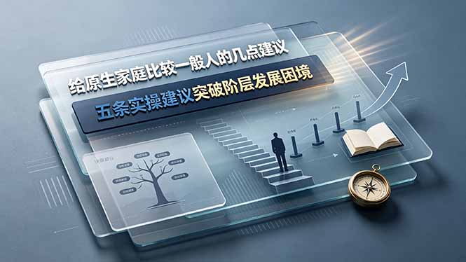 付费文章：给原生家庭比较一般人的几点建议，五条实操建议突破阶层发展困境-资源宝库
